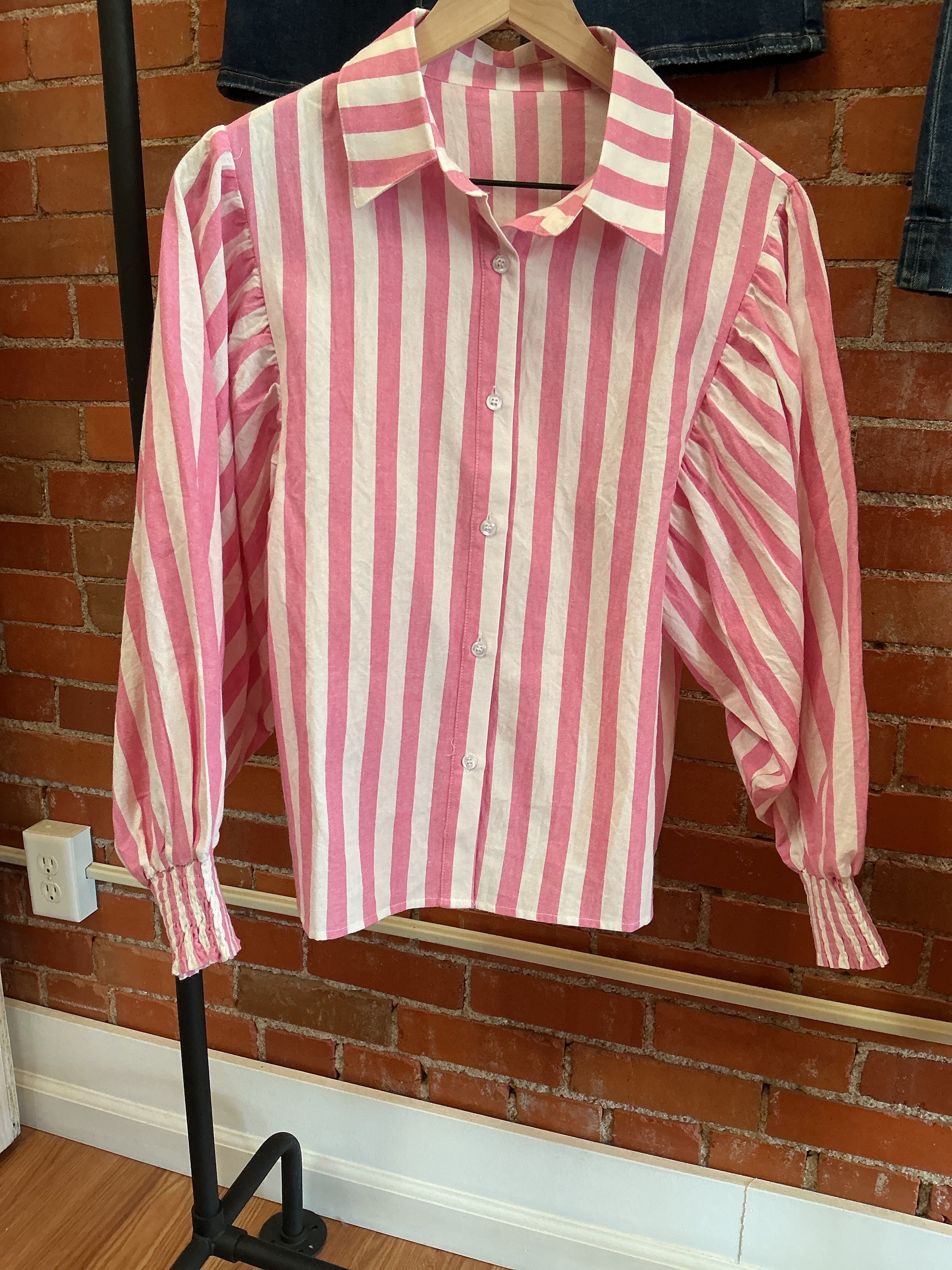 Pink Stripe Blouse