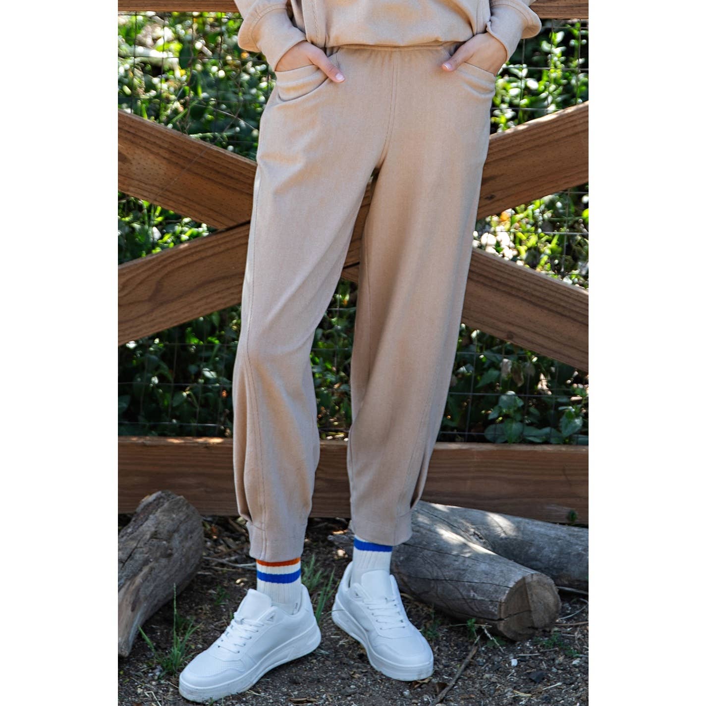 RIB BRUSH COCOON PANT