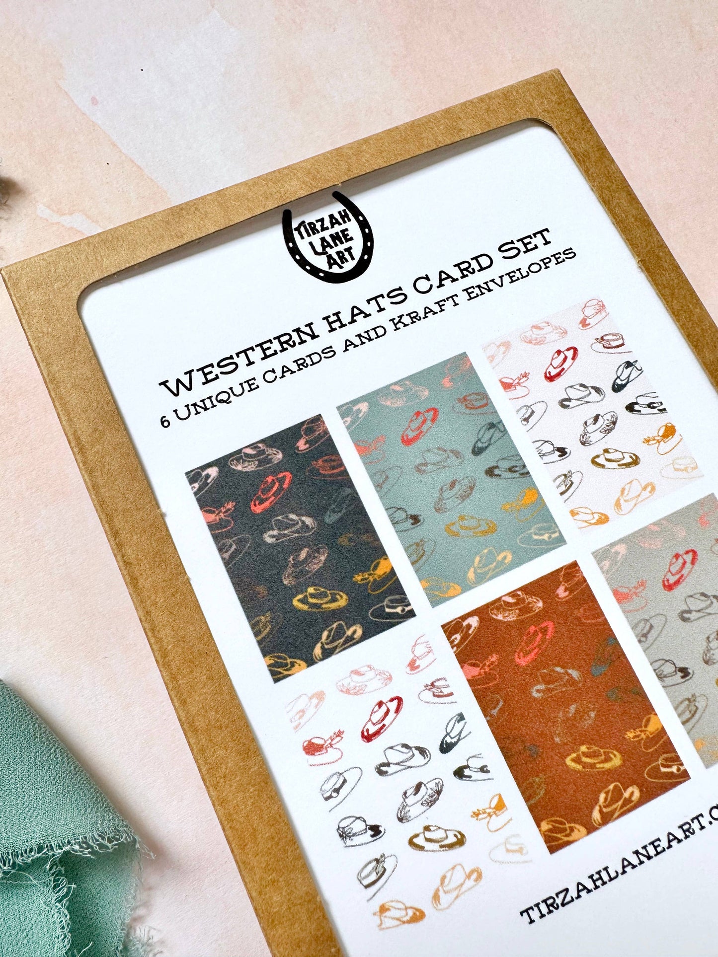 Western Cowgirl Hat Cowboy Hat Card Set