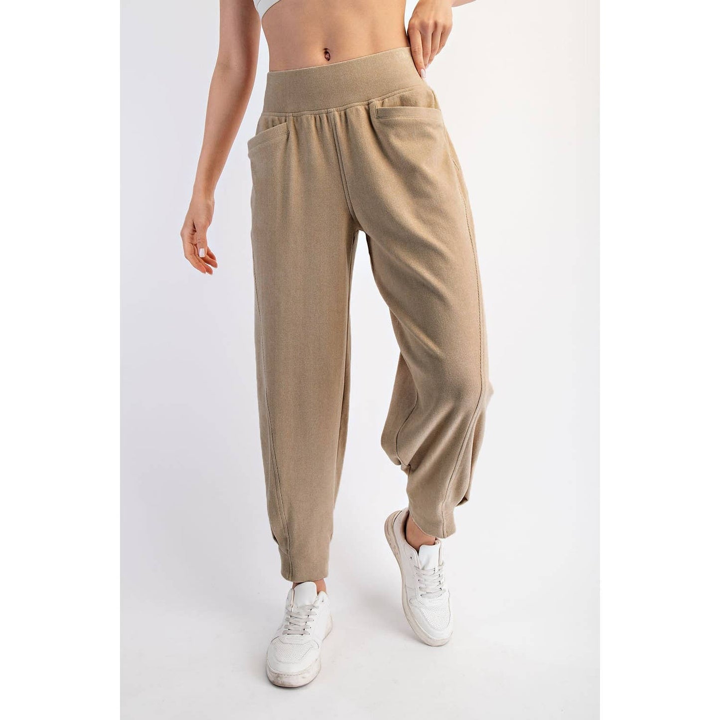 RIB BRUSH COCOON PANT