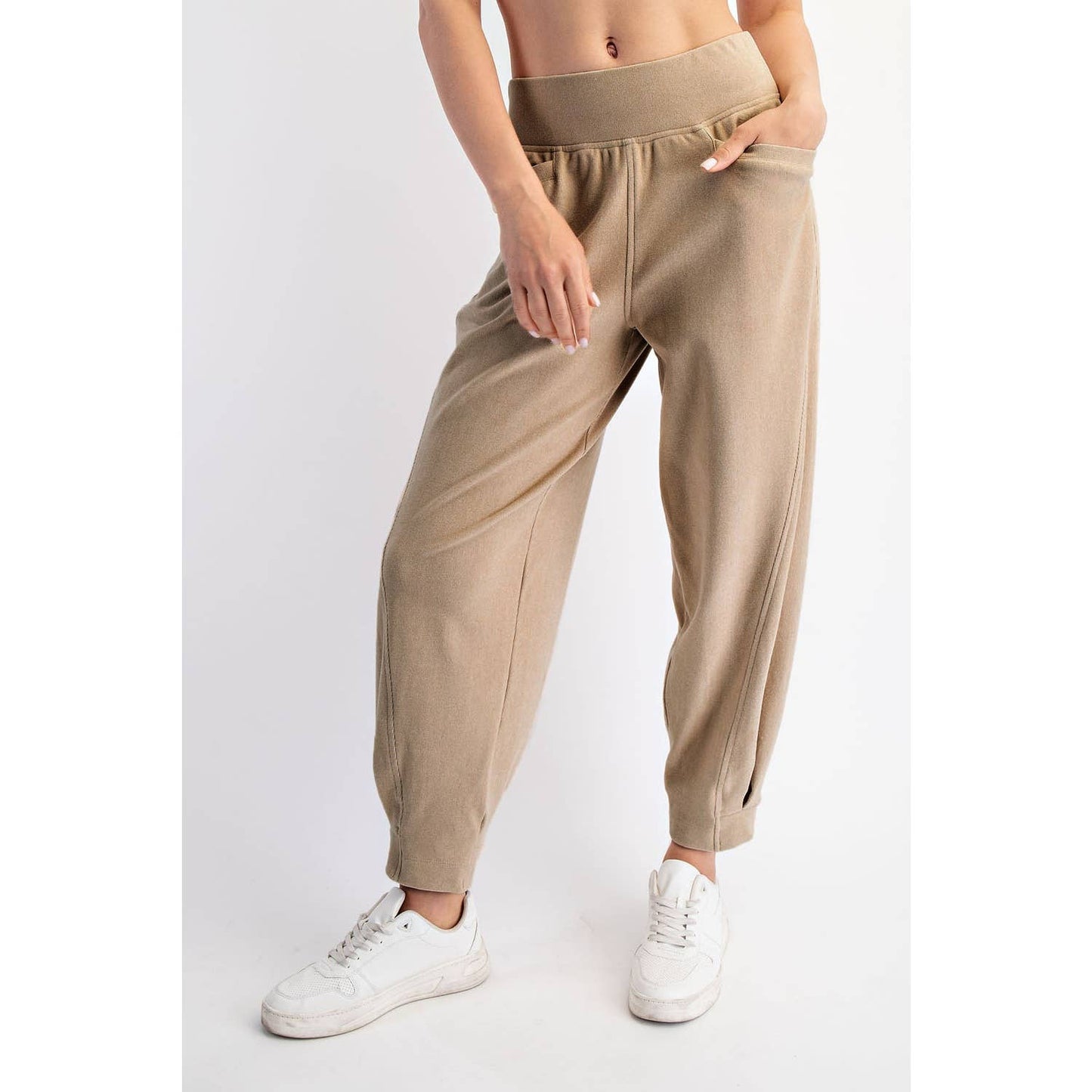 RIB BRUSH COCOON PANT