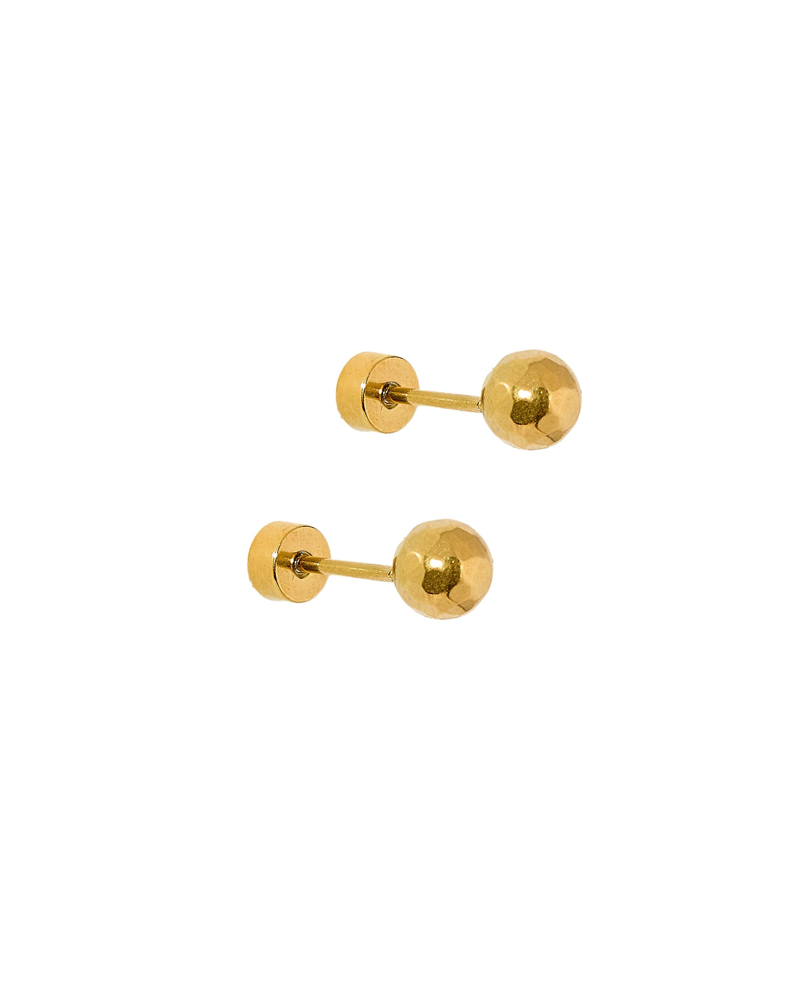 Screwback Stud Earrings - Lydia Gold