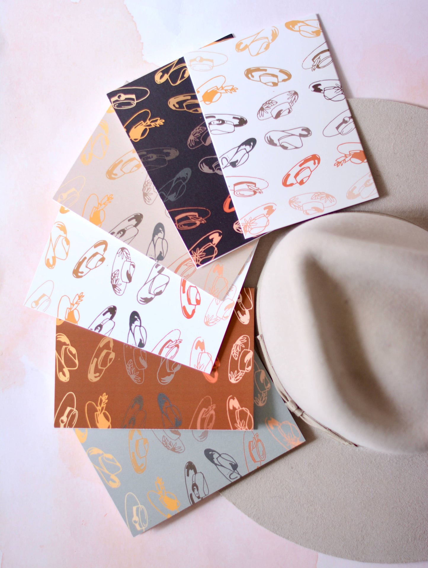 Western Cowgirl Hat Cowboy Hat Card Set
