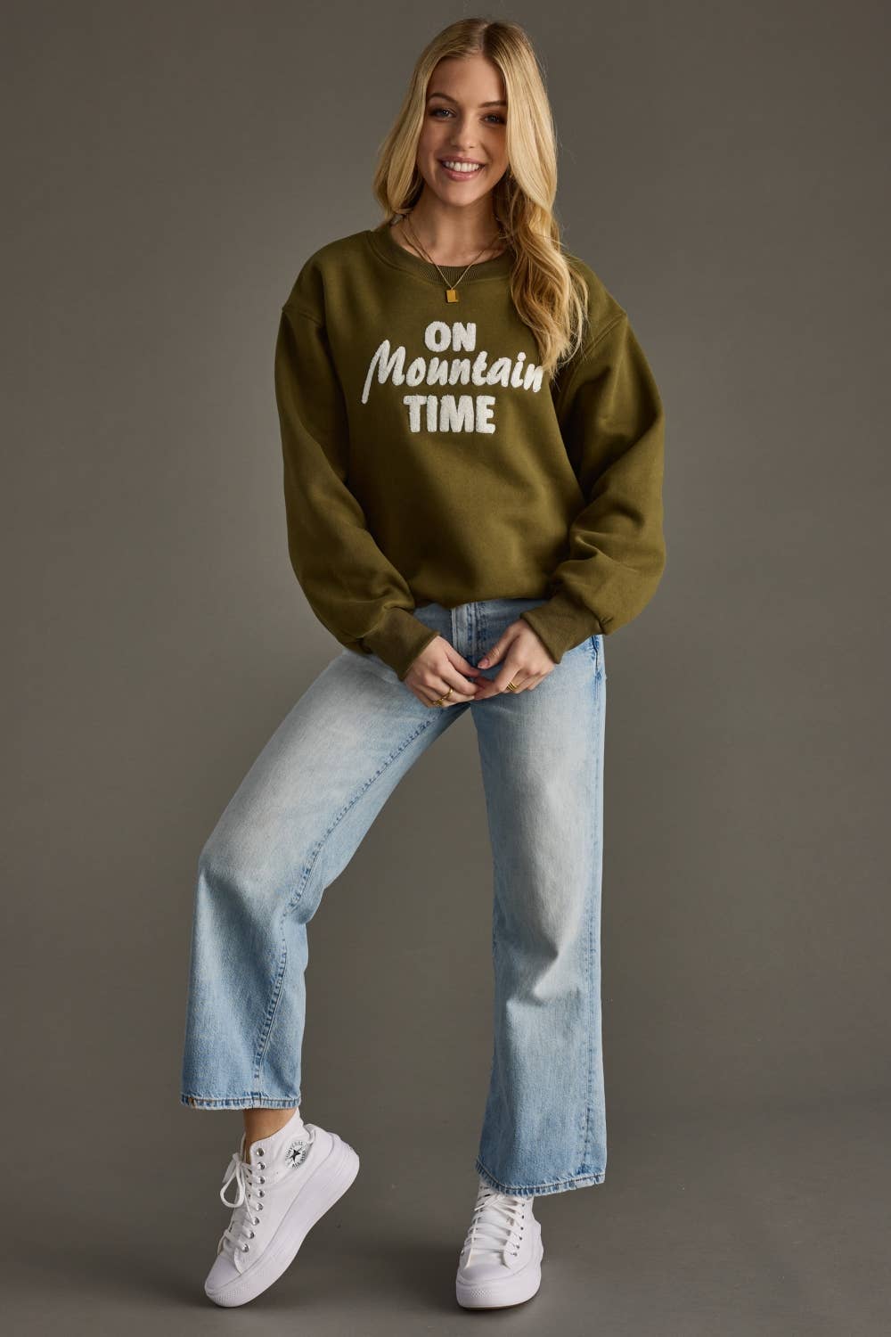 Olive On Mountain Time Sweatshirt