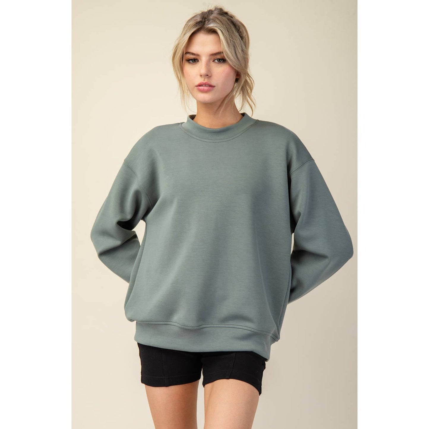 MODAL SCUBA MOCK NECK PULLOVER