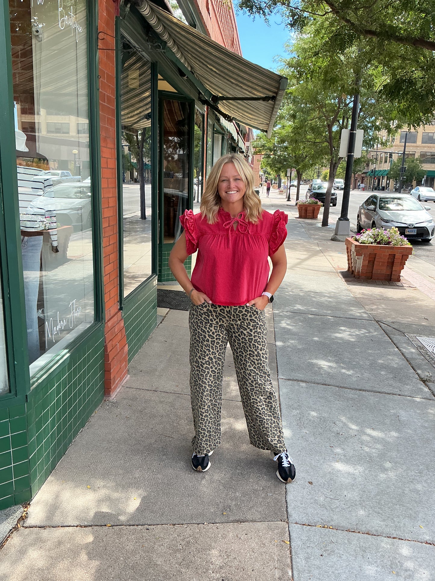 Risen High Rise Leopard Pant