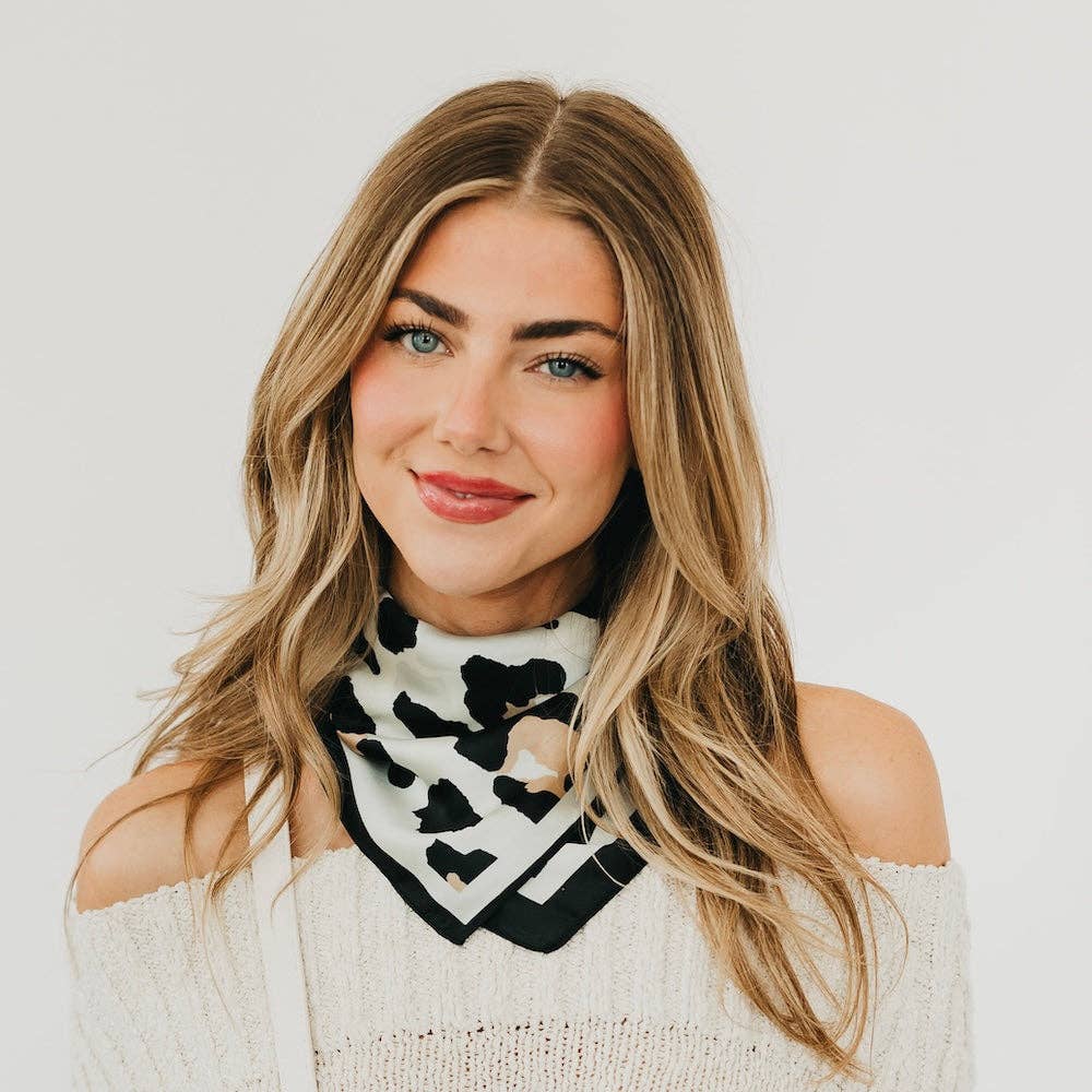 Sylvie Leopard Square Scarf