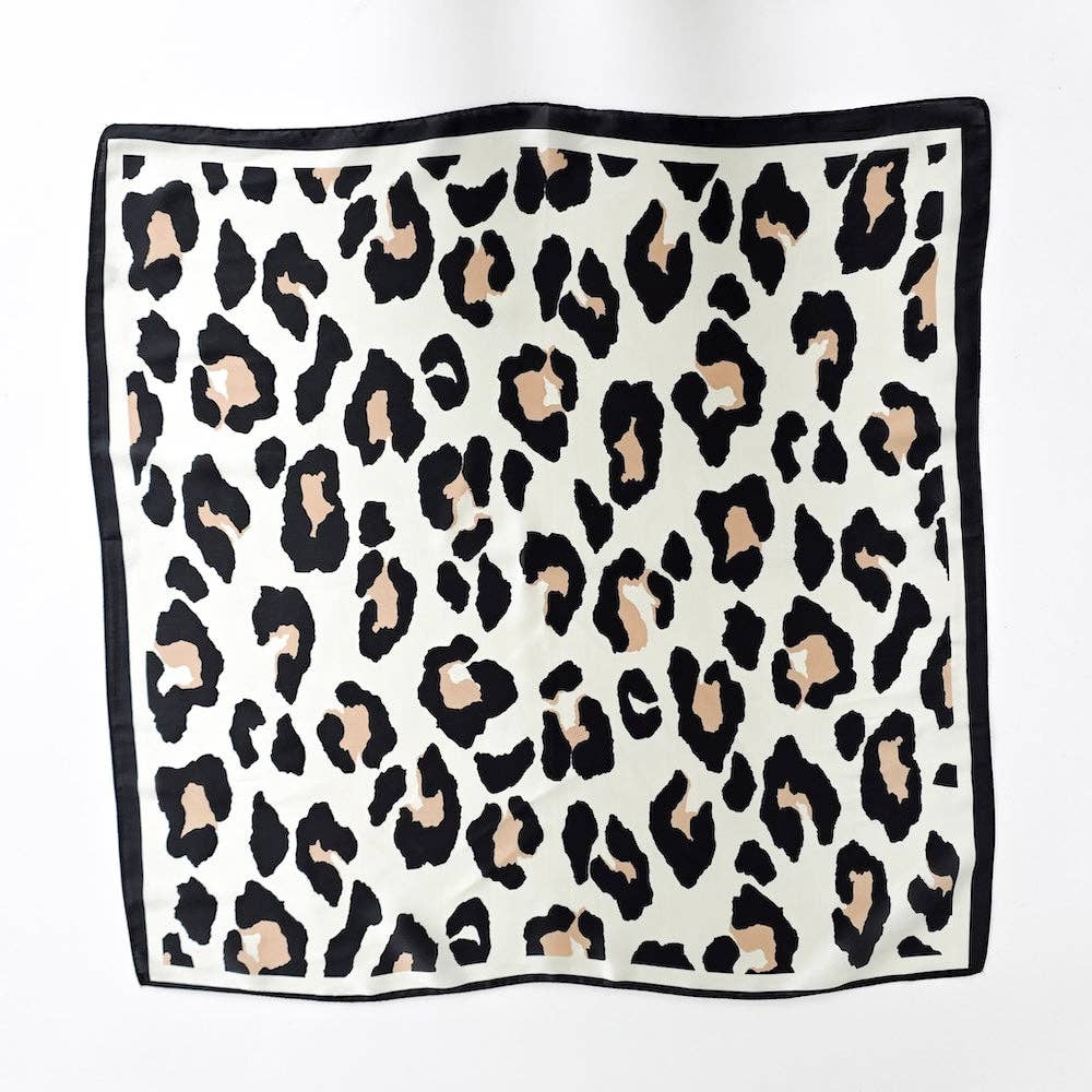 Sylvie Leopard Square Scarf