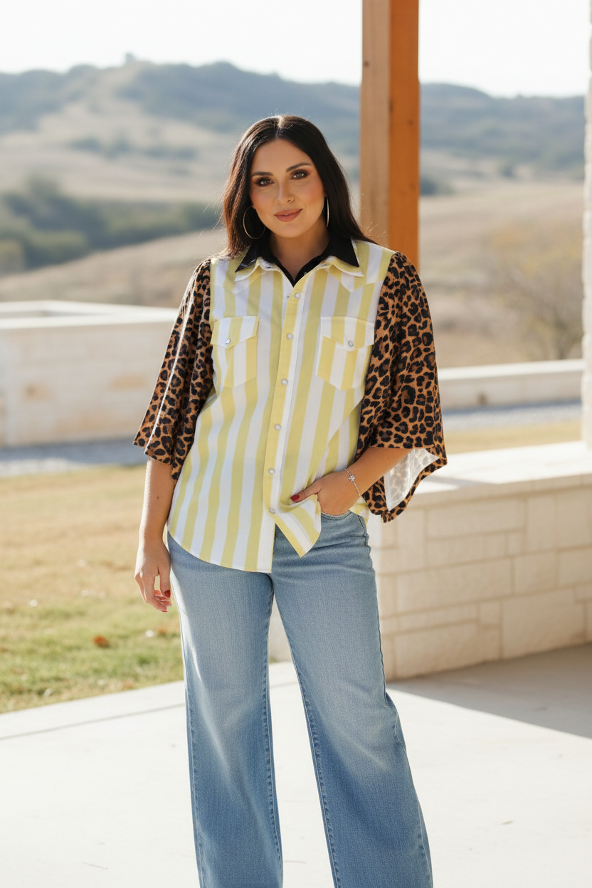 Pearl Snap Stripes and Leopard