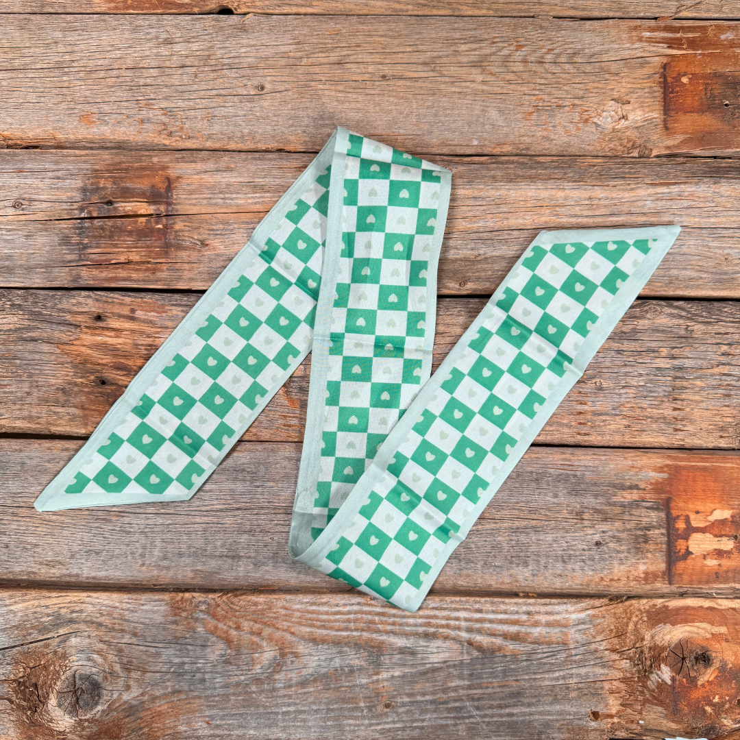 Green Western Skinny Mini Wild Rag Scarf