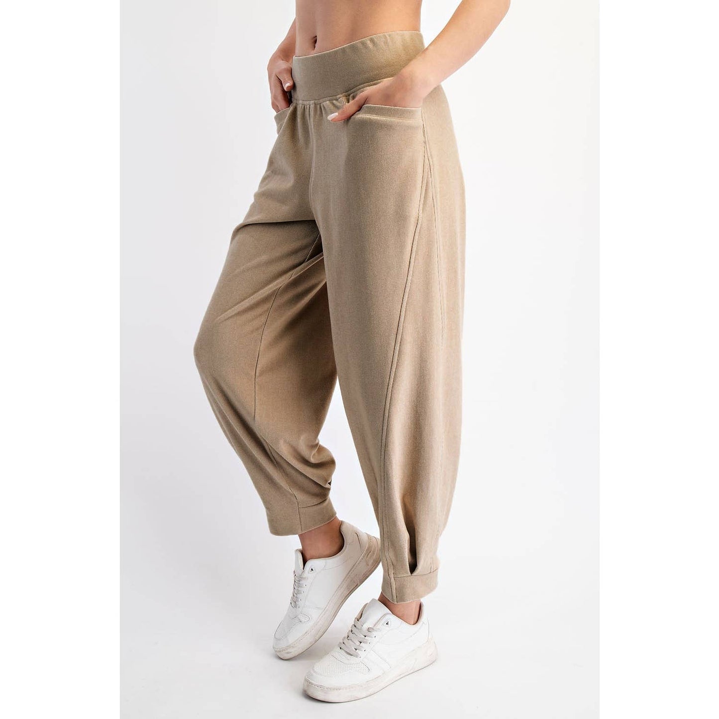 RIB BRUSH COCOON PANT