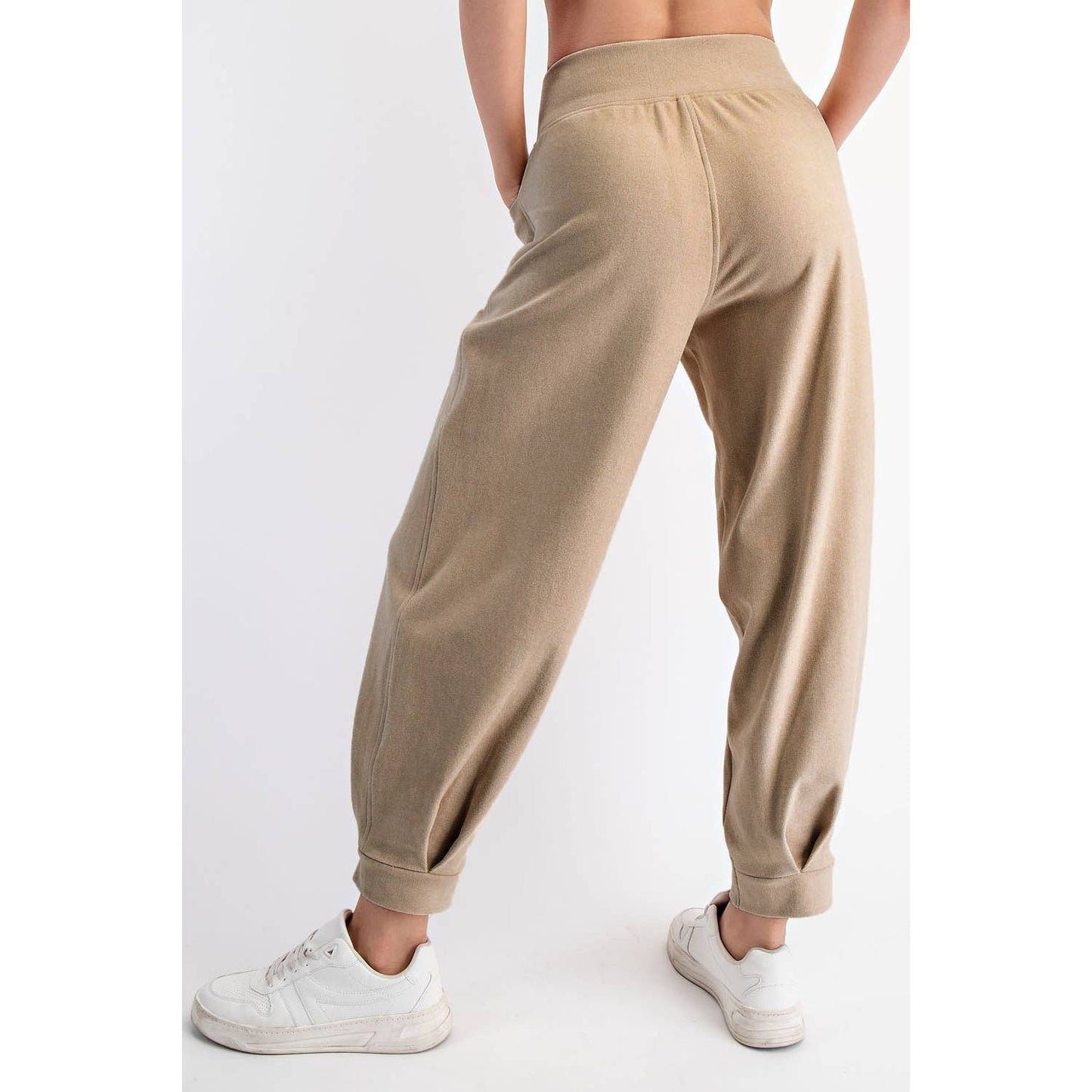 RIB BRUSH COCOON PANT