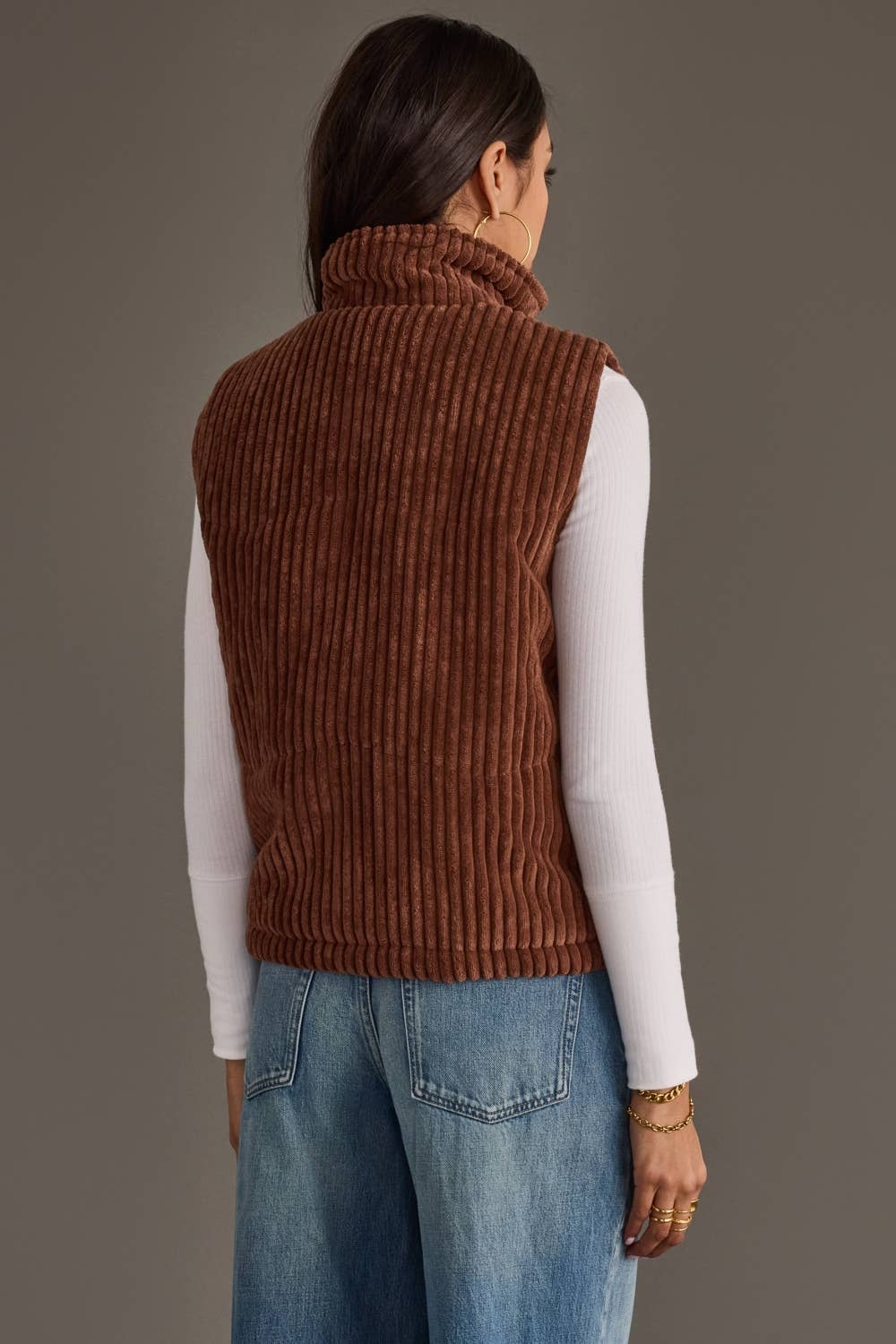 Dk. Brown Corduroy Vest