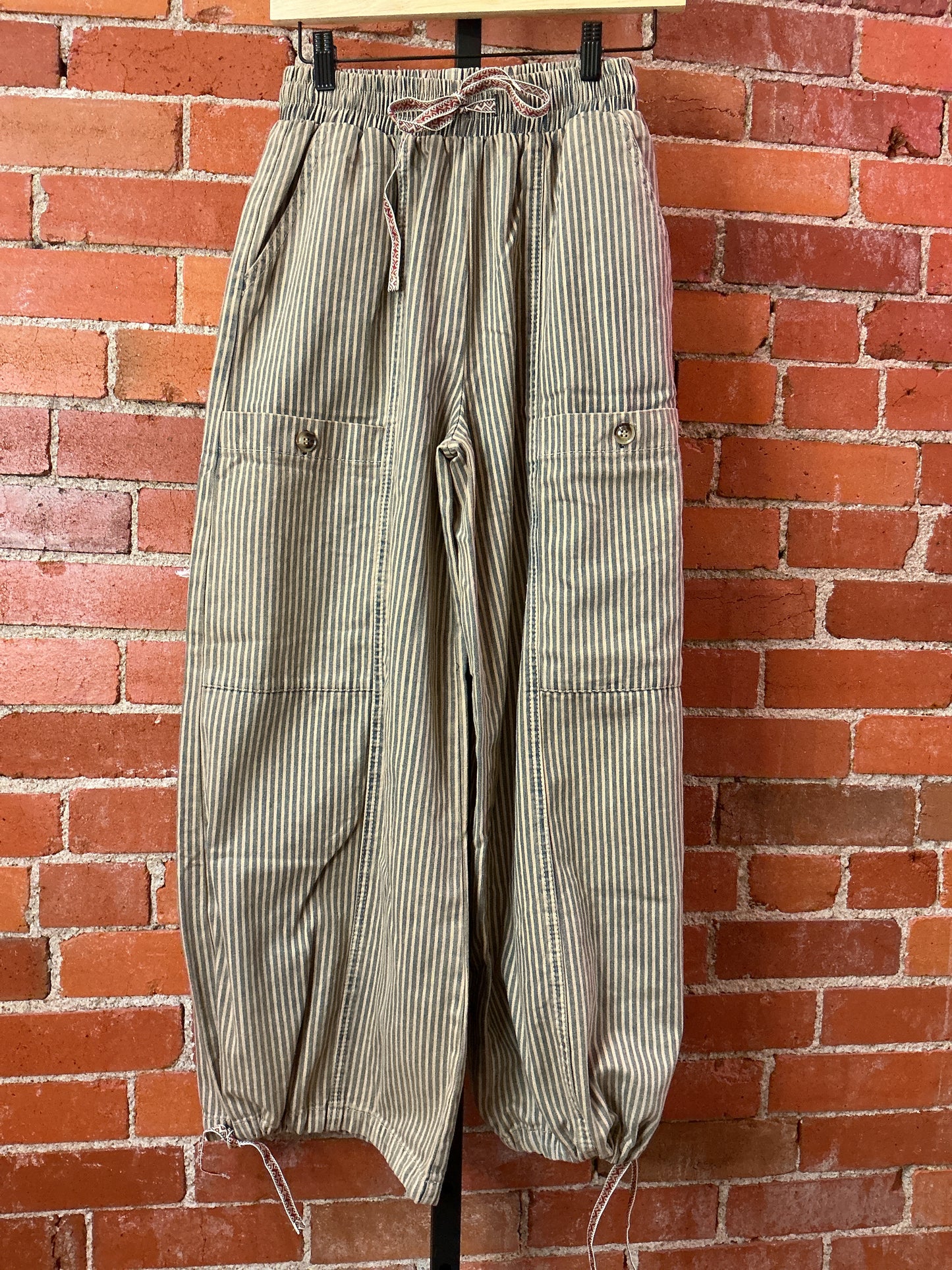 Elastic Vintage Stripe Pant