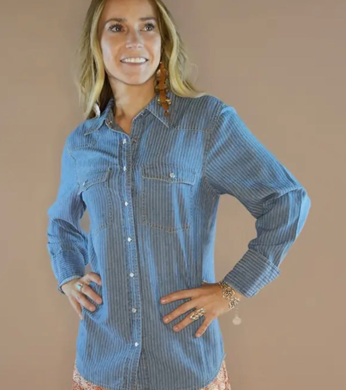 Elsie Pearl Snap Denim