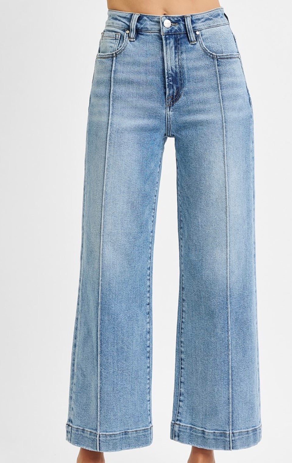 High Rise Crop Wide Leg