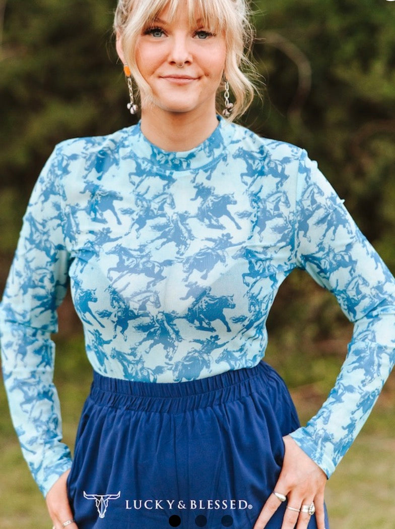 Blue Cowboy Mesh
