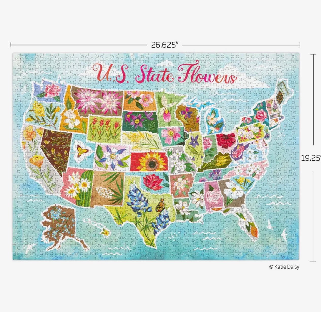 US state flowers puzzle 