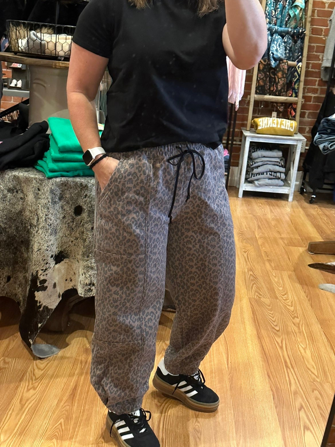 Chocolate Leopard Jogger