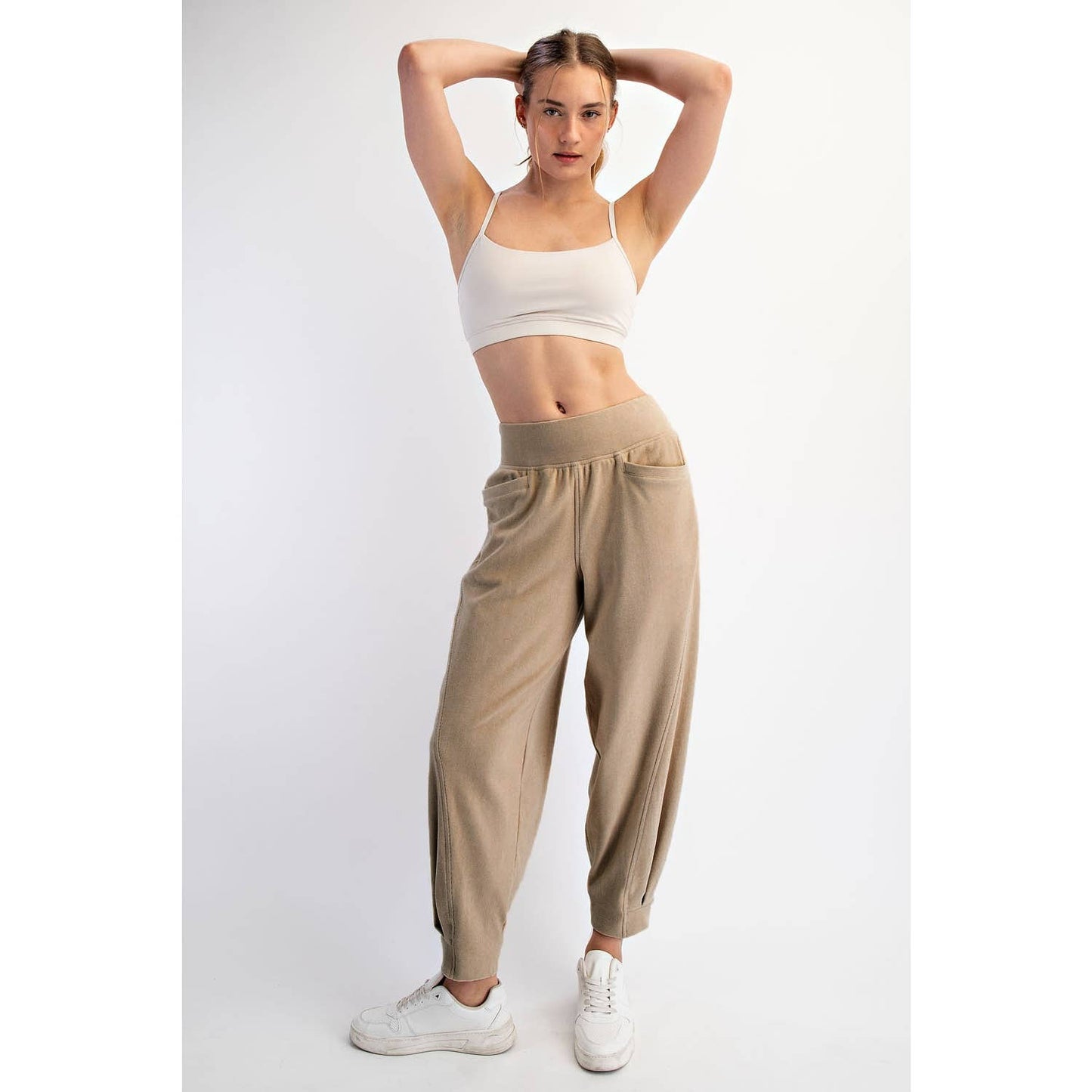 RIB BRUSH COCOON PANT