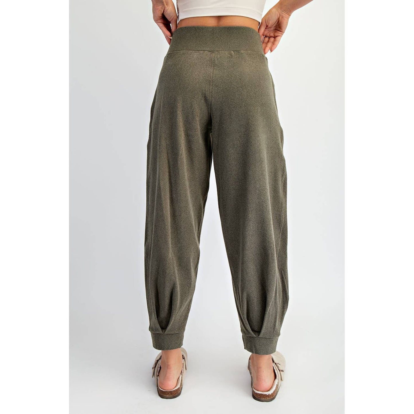 RIB BRUSH COCOON PANT