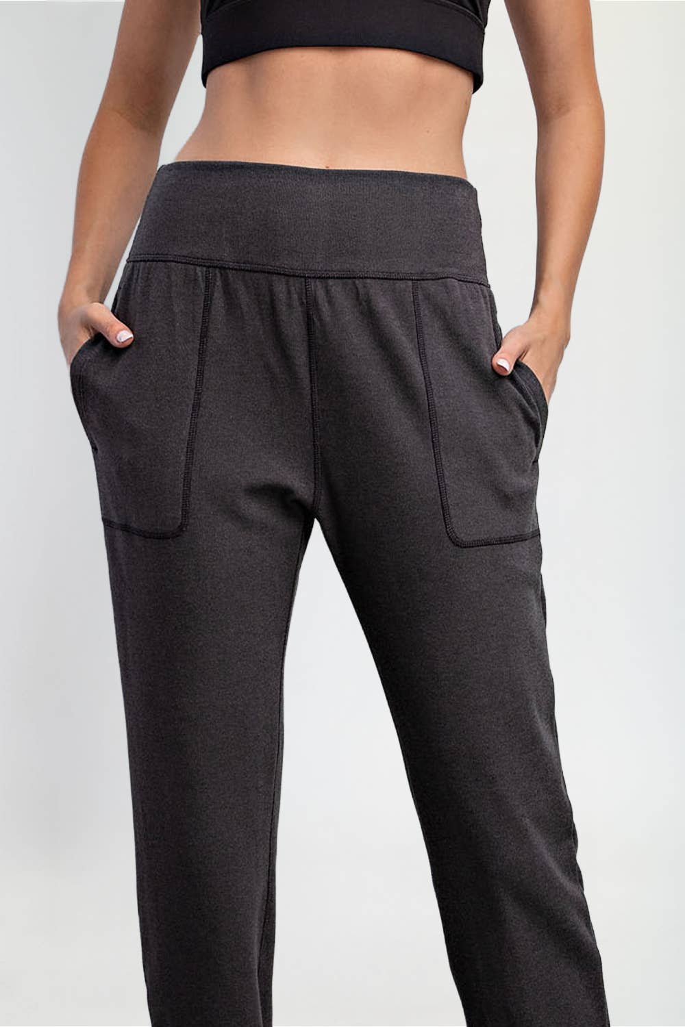 RIB BRUSH COCOON PANT