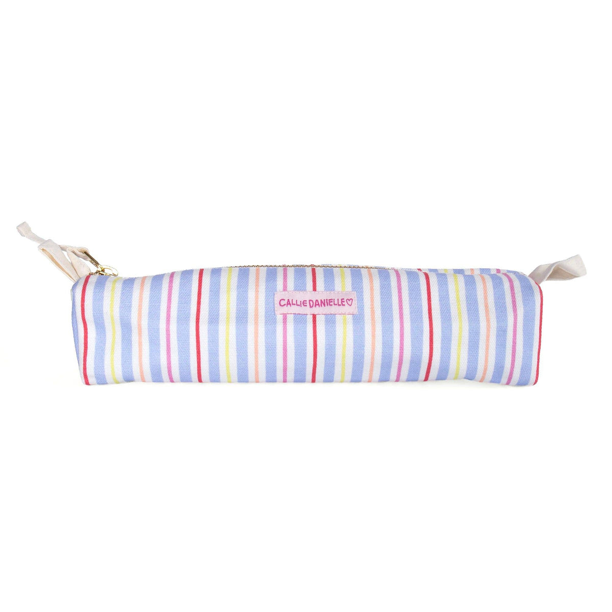 Stripes Pencil Pouch – Zippered Case for Pens/makeup brushes