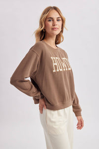 WESTERN 'HOWDY' FLORAL GRAPHIC COZY SWEATSHIRT