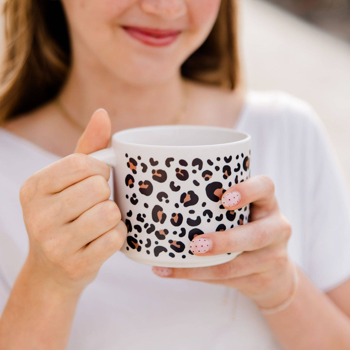 Leopard Print Large Ceramic Mug