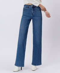TUMMY CONTROL 90'S SUPER HIGH RISE WIDE LEG JEANS LV1444