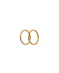 Huggie Infinity Hoop Earrings - Ava Gold 12mm