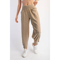 RIB BRUSH COCOON PANT