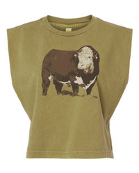 The Hereford Boxy Tank- Olive Green