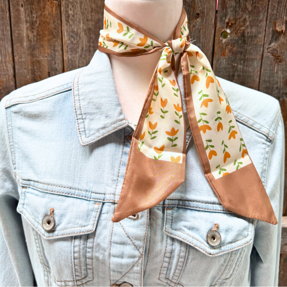 Tan Floral Twilly