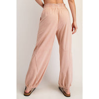 MINERAL WASHED TERRY BUTTER JOGGER PANTS