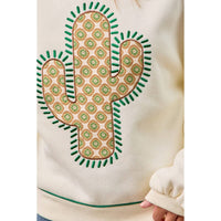 Catcus Embroidered Crew