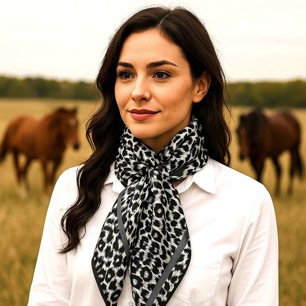 35X35"   Snow Leopard Wild Rag