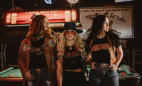 RAISE HELL, COWGIRL TEE BLACK