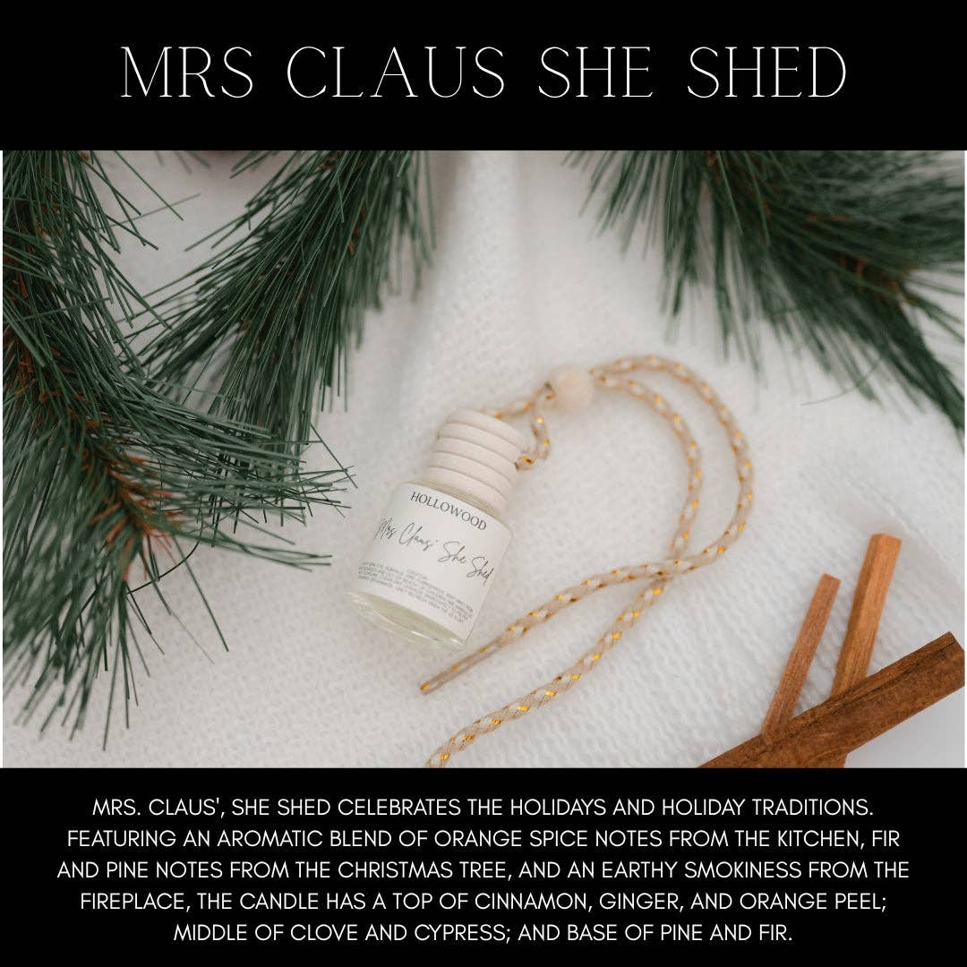 HOLIDAY CAR DIFFUSER: MRS. CLAUS SHE SHED