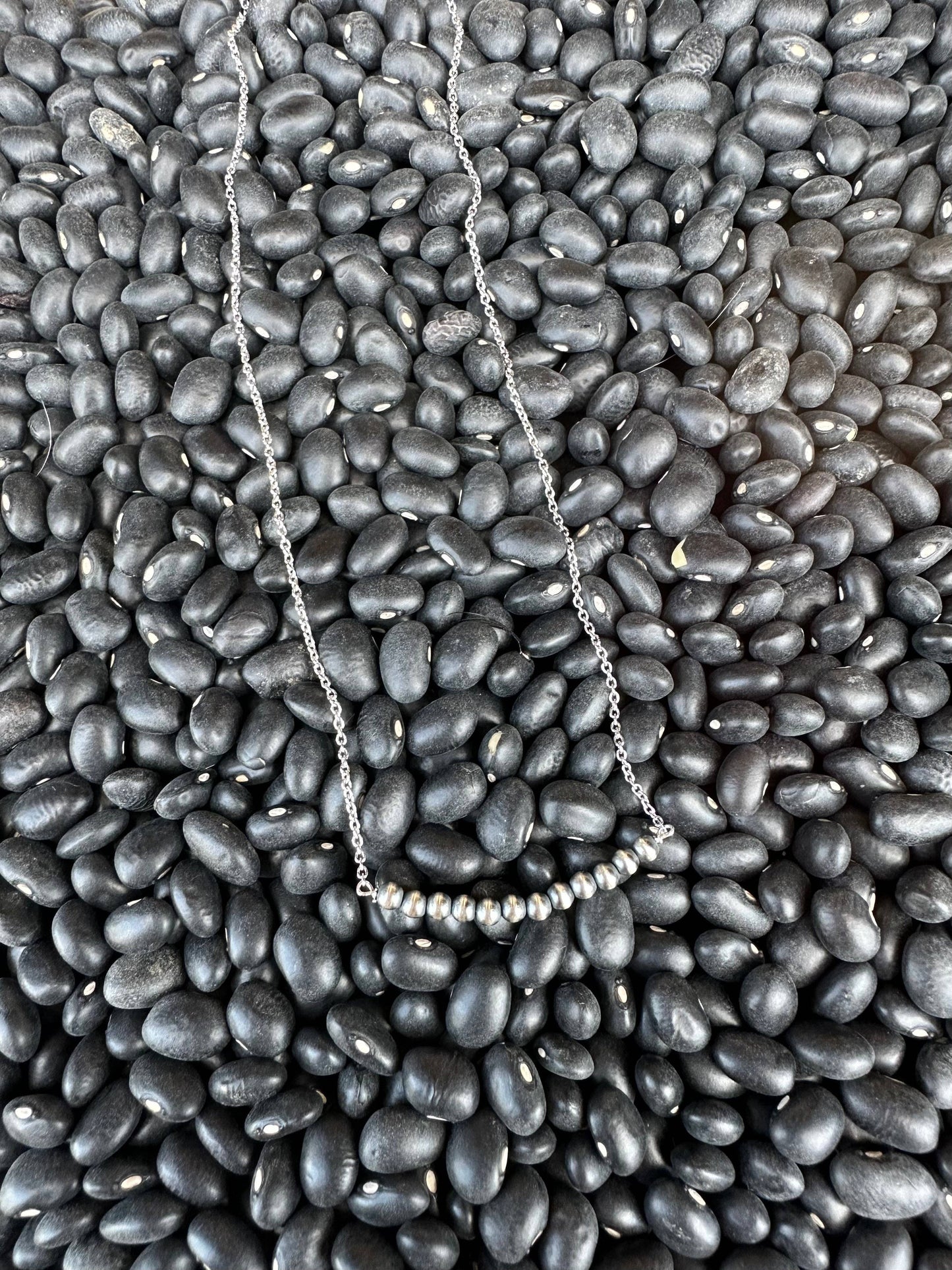 Authentic Silver Pearl Bar Necklace