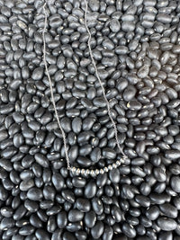 Authentic Silver Pearl Bar Necklace