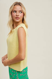 KNIT SWEATER VEST / WL25-10205