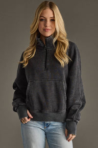 Charcoal Quarter Zip Sweatshirt