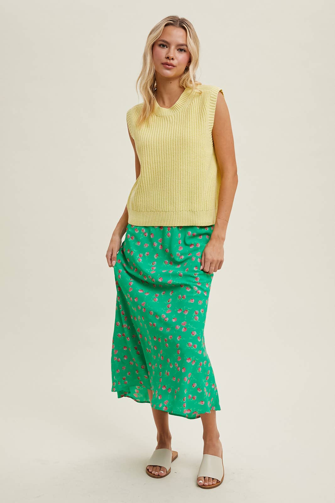 KNIT SWEATER VEST / WL25-10205