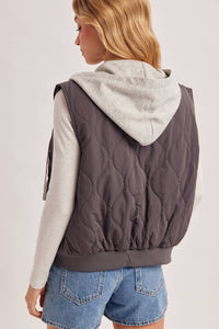 Zipper Front Quilted Vest