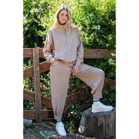RIB BRUSH COCOON PANT