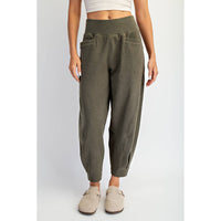RIB BRUSH COCOON PANT