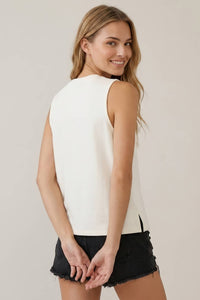 BUTTERY SOFT BRUSHED MODAL SLEEVELESS SWING TOP