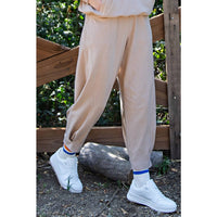 RIB BRUSH COCOON PANT