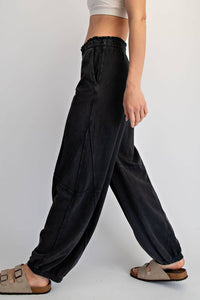 MINERAL WASHED TERRY BUTTER JOGGER PANTS